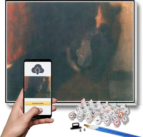 Vista 10 de Gustav Klimt Pintura de números para adultos, pintura desnuda femenina por Gustav Klimt Kit de pintura por números sobre lienzo para principiantes