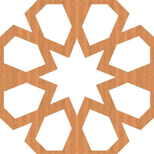 Vista 2 de Jackson Decorative Fretwork Wood Wall Panels, Large, 23 3/8" W x 23 3/8" H x 1/4" T, Cherry