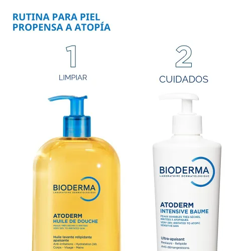 Vista 9 de Bioderma Atoderm Bálsamo intensivo, bálsamo hidratante para piel sensible seca a atópica, hidratante facial y corporal con fórmula ultra calmante
