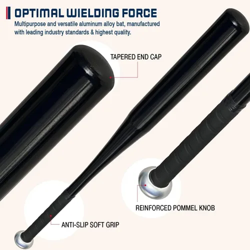 Vista 2 de Aluminum Baseball Bat, 28 Inch 13 Oz, Black Ultra-Lightweight Fungo Bat for Strength training, 2" Barrel