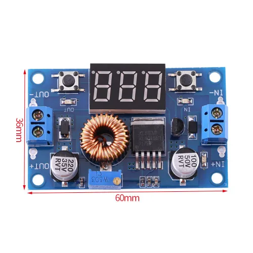 Vista 2 de Módulo de alimentación ajustable Convertidor DC-DC 5A 4.0V ~ 38V a 1.25V ~ 36V Regulador de voltaje para convertidor de controlador LED de alta