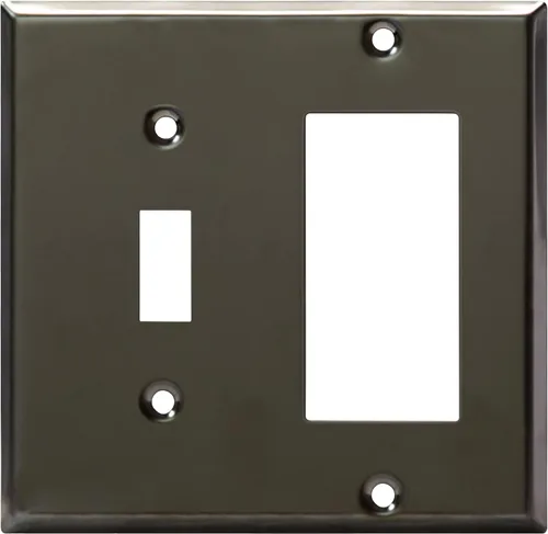 Vista 40 de ENERLITES - Placa de pared combinada para interruptor de palanca y enchufe decorativo, cubierta de acero inoxidable 201, resistente a la corrosión