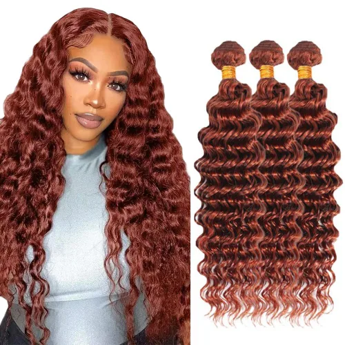 Vista 31 de Color 30 paquetes de cabello humano marrón onda del cuerpo paquetes 8 10 12 pulgadas brasileño virgen Remy extensiones de cabello humano doble trama