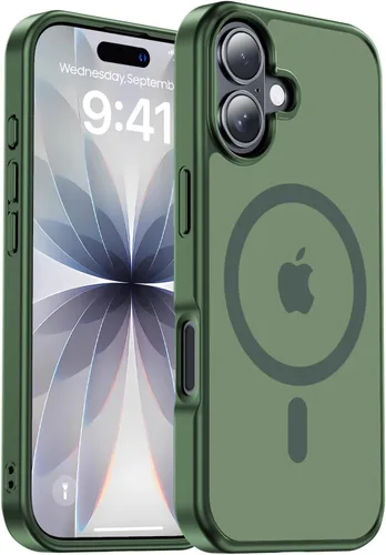 Vista 53 de Funda magnética para iPhone Air con protector de lente de cámara, protección grado militar de 10 pies, compatible con funda MagSafe Slim para iPhone