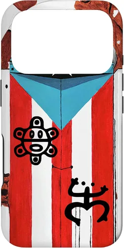 Vista 30 de Funda con diseño de bandera de Puerto Rico Coqui Sun Taíno, Boricua Pride Cover Case para iPhone 17