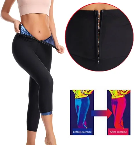 Vista 3 de Nano Hertz Sauna Sweat Shapewear Leggings Pantalones Boxeo Entrenador de Cintura Shaper Sweatsuit Ejercicio Fitness Gimnasio Mujer