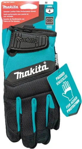 Vista 9 de Makita Guantes de trabajo unisex 100% auténticos de piel y palma