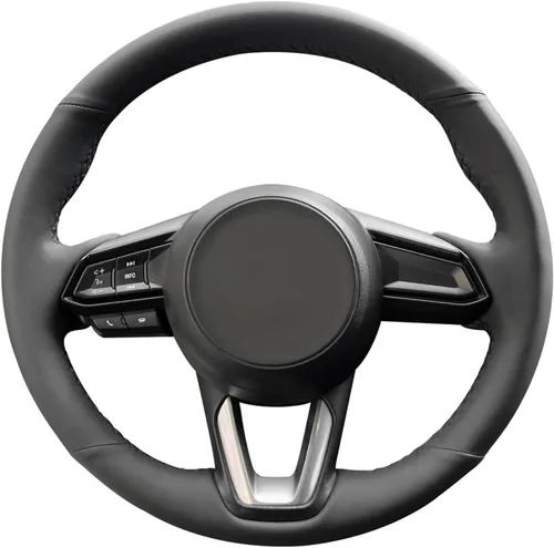Vista 4 de MEWANT Funda de cuero de microfibra negra personalizada para Mazda 3 2017-2018 / Mazda 6 2017-2018 CX-3 2018-2019 CX-5 2017-2019 CX-9 2016-2019