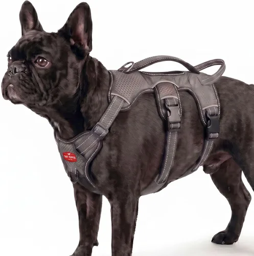 Vista 17 de Tuff Pupper Arnés para perro sin escape a prueba de escape, arnés ajustable de 5 puntos para perros, arneses acolchados para perros, arneses