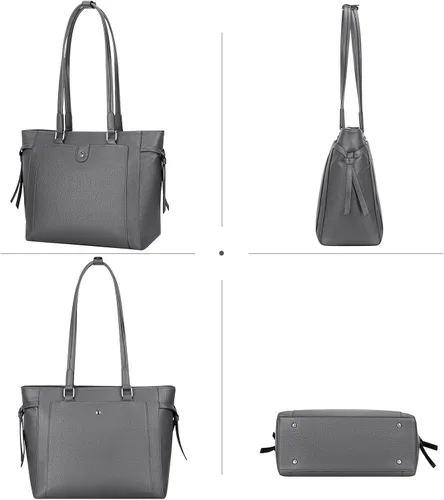 Vista 4 de Over Earth Bolso de hombro de cuero PU para mujer, bolso de trabajo casual