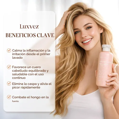 Vista 6 de Champú antifúngico para mujeres Tratamiento de foliculitis: champú para dermatitis seborreica para alivio del cuero cabelludo escamoso
