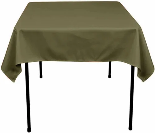 Vista 39 de Mantel cuadrado de poliéster 72"x72" (azul Acqua)