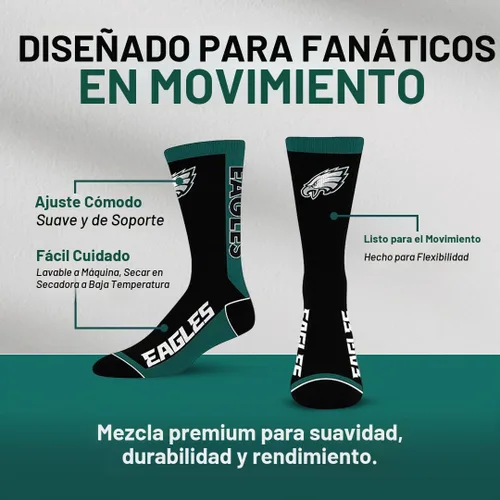 Vista 4 de For Bare Feet NFL - Calcetines unisex Mvp Crew Nfl L Color del
