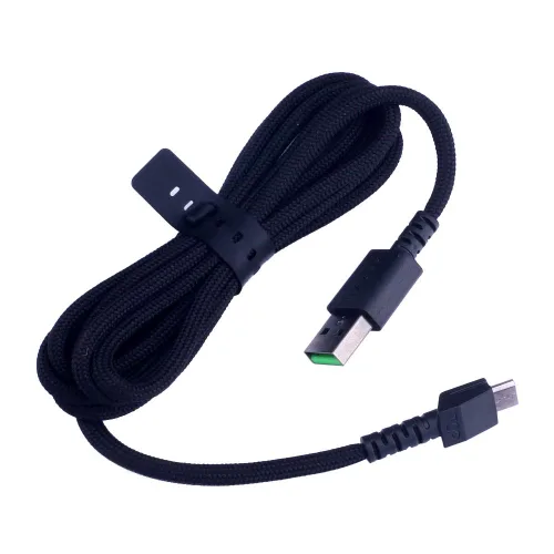 Vista 2 de HUYUN Cable de carga USB para Razer Naga Pro 20000 DPI y DeathAdder V2 pro y Razer Basilisk & Razer Viper Ultimate Hyperspeed Lightest Cyberpunk 2077