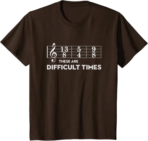 Vista 36 de Musician - Camiseta con texto en inglés "These are Difficult Times", talla S