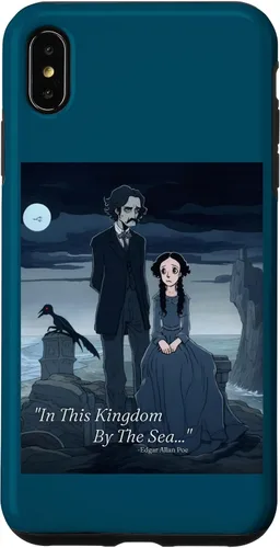 Vista 11 de Funda estética gótica para iPhone 12/12 Pro Edgar Allan Poe y Annabel Lee