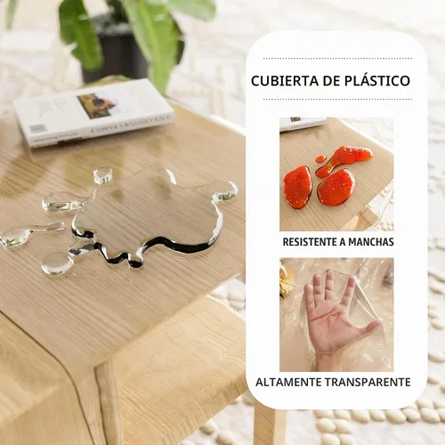 Vista 5 de Imperius Funda de sofá transparente gruesa resistente al agua, cubierta de plástico impermeable para sofá, funda de sofá de vinilo para evitar