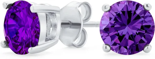 Vista 3 de Juego de joyas clásicas tradicionales para novia, piedras preciosas redondas, circonita cúbica, corte brillante, 4CTW, AAA, circonita cúbica, juego