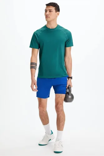 Vista 2 de Fabletics The Fundamental - Pantalón corto para hombre (forrado), entrenamiento, correr, entrenamiento, gimnasio, yoga, ultraligero, atlético