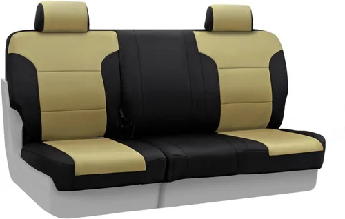 Vista 25 de Coverking Funda de asiento de cubo manual 50/50 de ajuste personalizado para modelos seleccionados de Nissan Frontier - Neosupreme Solid (negro)