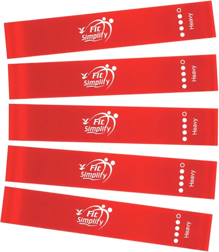 Vista 3 de Fit Simplify Bandas de ejercicios de resistencia con guía de instrucciones y bolsa de transporte, juego de 5
