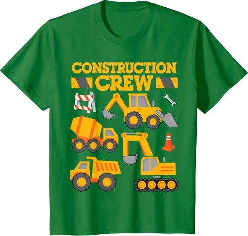 Vista 51 de Construction Crew Worker Excavator - Camiseta para niños y niñas Negro