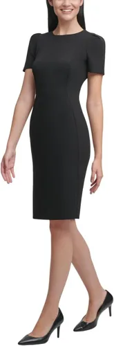 Vista 2 de Calvin Klein Vestido de manga corta con costuras de princesa para mujer