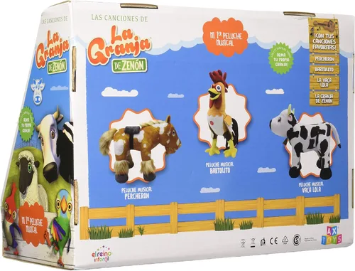 Vista 4 de LA GRANJA DE ZENÓN Caballo Percherón Musical - Animal de peluche de 8 pulgadas suave y abrazable con música, querido personaje de El Reino Infantil