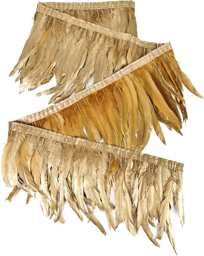 Vista 30 de THARAHT 50 Plumas de Cola de Gallo Naturales de 12-14 Pulgadas (30-35 cm) a Granel para Manualidades, Atadura de Moscas, Boda, Plumas para Fiestas