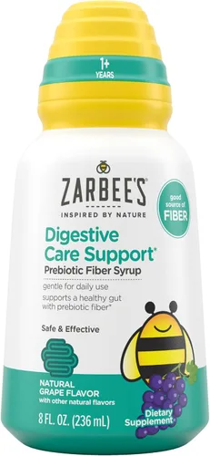 Vista 8 de Zarbee's Jarabe de fibra prebiótica para el cuidado digestivo para niños, 8 onzas líquidas