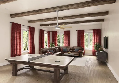 Vista 6 de Hunter Warrant - Ventilador de techo interior con luz LED, 60 pulgadas, níquel cepillado Acabado cepillo níquel (Brushed Nickel Finish)