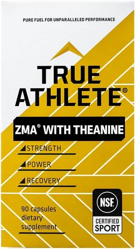 Vista 6 de True Athlete ZMA + L - Cápsulas de teanina, zinc, magnesio y vitamina B6 suplemento para hombres y mujeres activos, apoya la recuperación