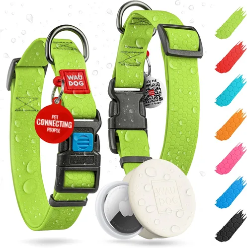 Vista 30 de WAUDOG Collar de perro impermeable – Collar ajustable para perros grandes, pequeños y medianos – Collares resistentes con cierre de metal duradero