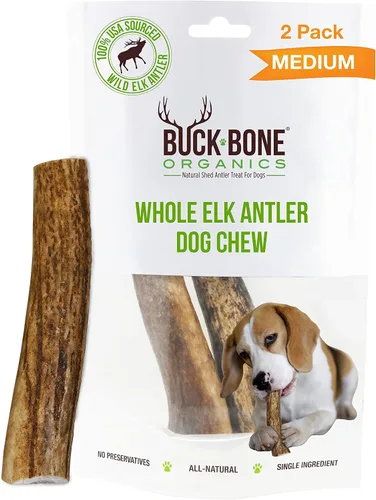 Vista 6 de Buck Bone Organics - Masticables de astas de alce para perros, duraderos, para masticadores agresivos, completamente natural, sin conservantes