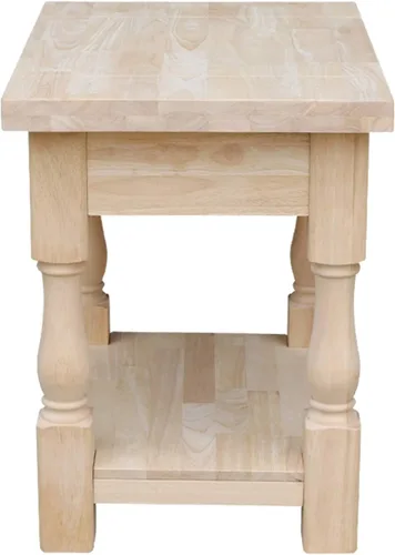 Vista 5 de International Concepts - Mesa auxiliar toscana, 19 x 16 pulgadas