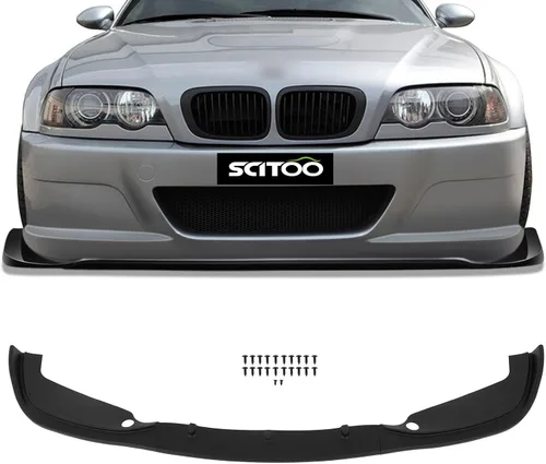 Vista 9 de SCITOO Borde de parachoques delantero negro mate STP-Style se adapta a 2001-2005 para Lexus para IS300 PP alerón de labio delantero