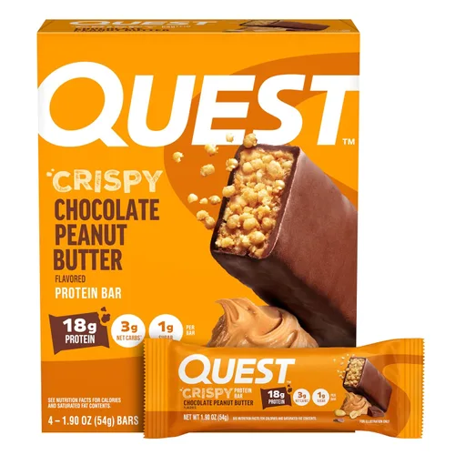 Vista 16 de Quest Nutrition - Barra de proteína crujiente para pastel de cumpleaños, 0.67 onzas de proteína, 0.04 oz de azúcar, 0.07 oz de carbohidratos netos