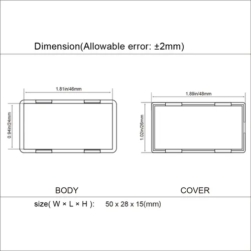 Vista 7 de LeMotech Caja de proyectos 10 piezas de plástico ABS, caja de conexiones eléctricas pequeña para electrónica, color blanco 1,97 x 1,10 x 0,59