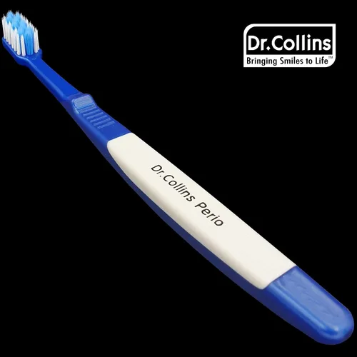 Vista 4 de Dr. Collins Perio Plus - Cepillo de dientes compacto, (los colores varían) (paquete de 3)