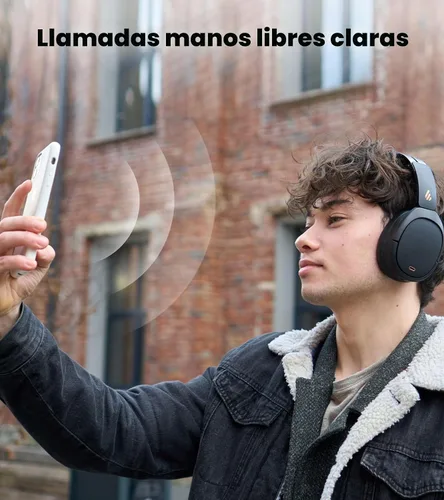 Vista 4 de Edifier W80 - Auriculares sobre la oreja con cancelación activa de ruido de Negro