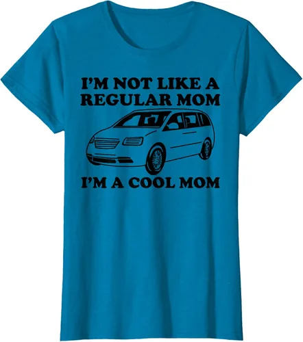 Vista 46 de Camiseta divertida de mamá con texto en inglés "I'm Not Like A Regular Mom I'm A Cool Mom", Blanco, S