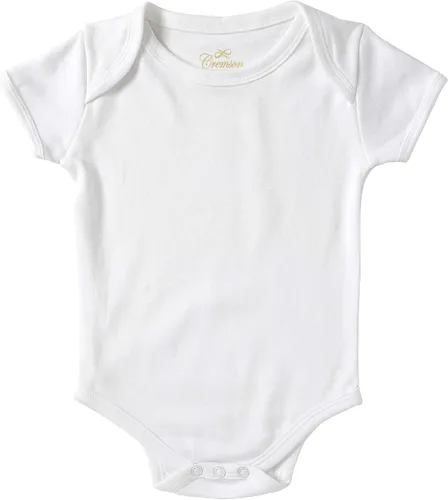 Vista 3 de Cremson Unisex Bebé Algodón 5 Pack Manga Corta Bodys De Una Pieza Creeper - Blanco (Talla 18M), Blanco