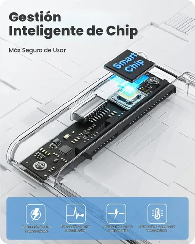 Vista 4 de POSUGEAR Caja de disco duro externo de 2,5" USB 3.0 a SATA III