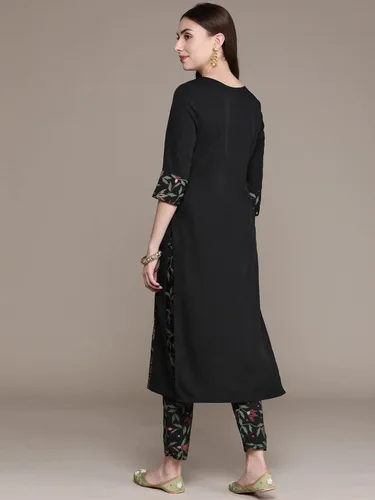 Vista 3 de Chandrakala Kurti estampado para mujeres indio étnico Kurta Kurti vestido túnica (K201)