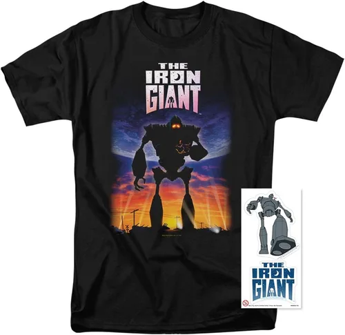 Vista 2 de El cartel gigante de hierro camiseta & pegatinas