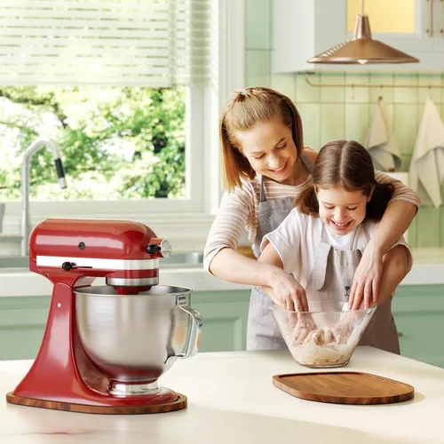 Vista 8 de GuanQiao Alfombrilla deslizante de bambú de grado alimenticio para mezclador de cabeza inclinada KitchenAid de 4,5-5 Qt, alfombrilla deslizante