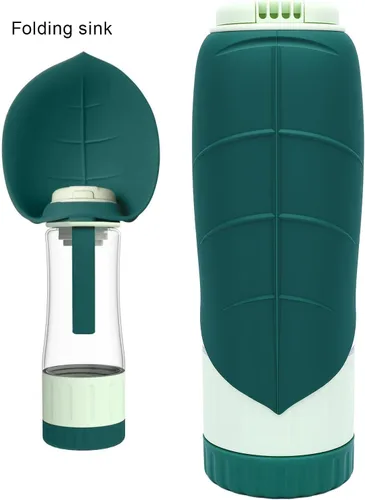 Vista 3 de Tnfeeon Puppy Essentials, Botella de agua 2 en 1 para perro y contenedor de comida para perro, gato, cachorro, caminar, senderismo, viajes