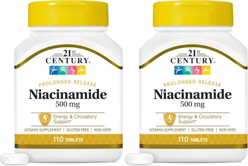 Vista 13 de 21st Century Tabletas de liberación prolongada de 500 mg de niacinamida, 110