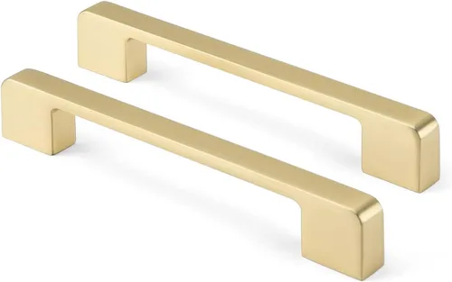 Vista 16 de Rergy - Juego de 10 tiradores dorados para gabinetes, centro de agujero de 6-1/4 pulgadas, manijas cuadradas de zinc para cajones, accesorios de Oro