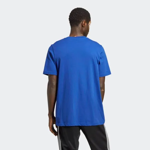 Vista 3 de adidas Originals Camiseta esencial Trefoil para hombre, Azul semi lúcido